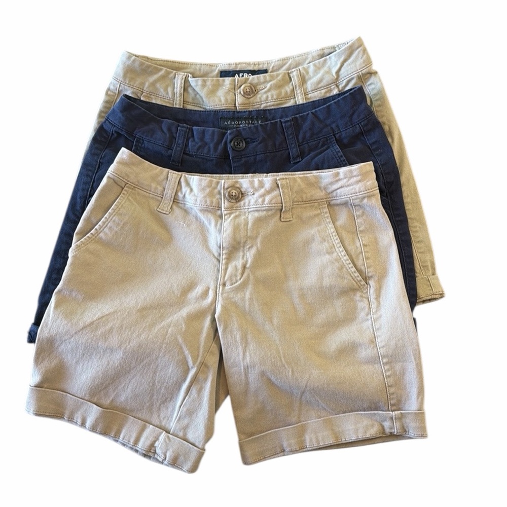 3 Girl’s Aeropostale 9 inch Bermuda uniform shorts